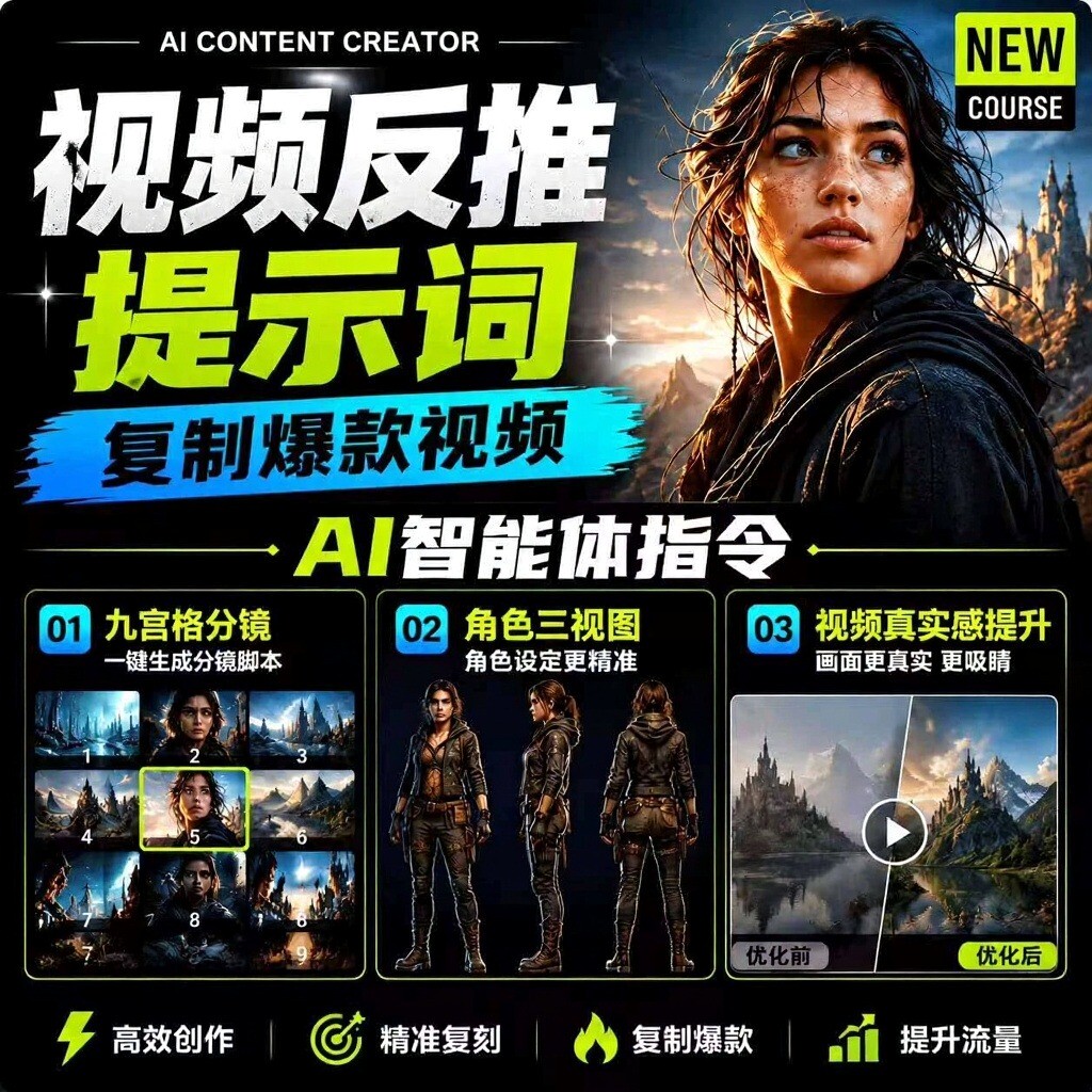 《智能体反推视频提示词 · 逆向复刻爆款视频》