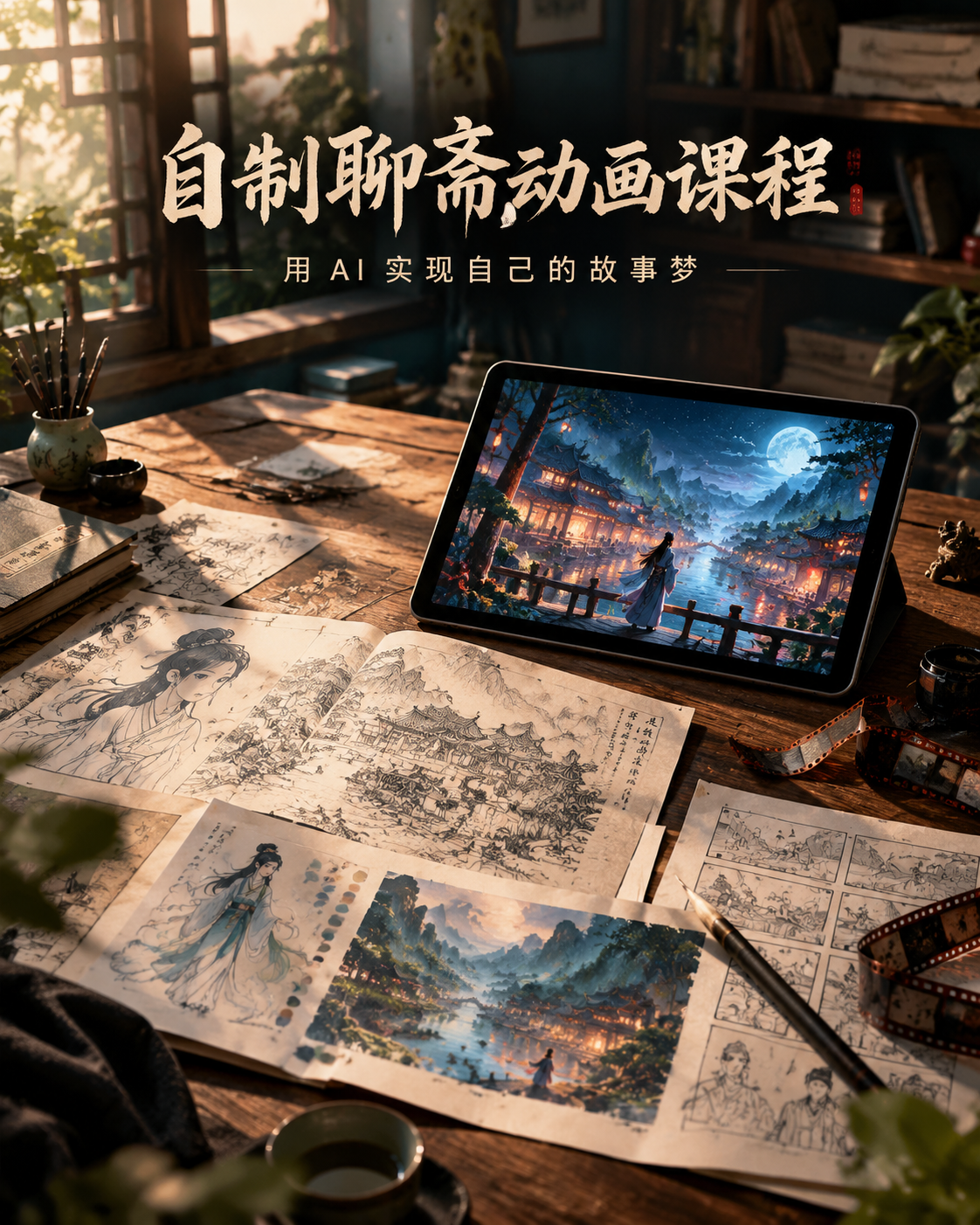 《自制聊斋动画课程，用AI实现自己的故事梦》
