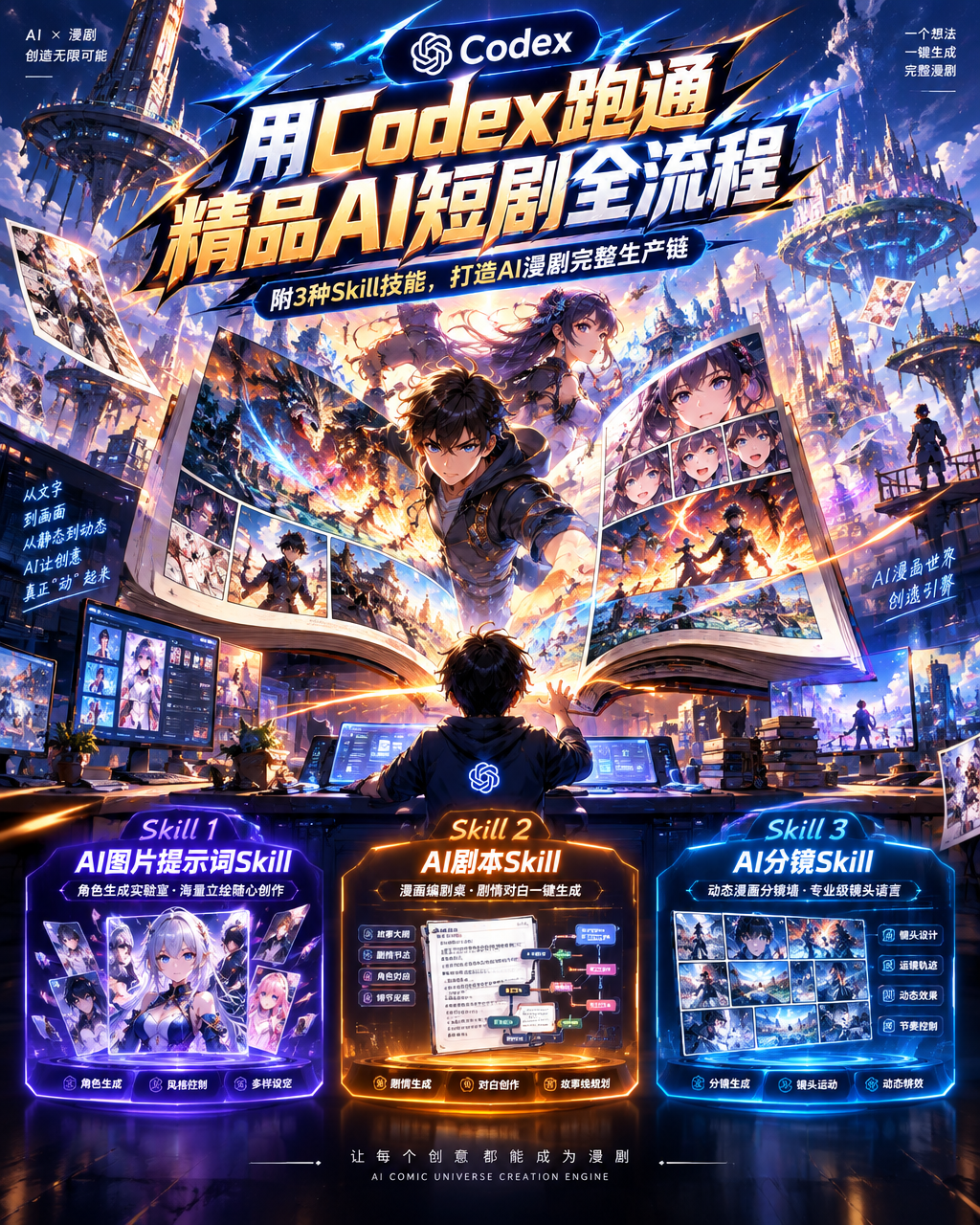 《用Codex跑通精品AI短剧全流程，附3种Skill技能》