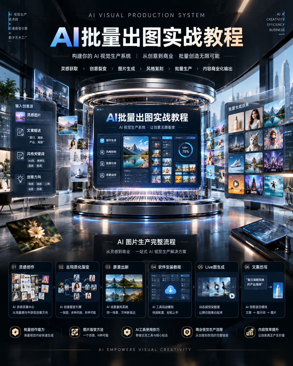 AI批量出图实战教程，素材翻新+静态图转实况